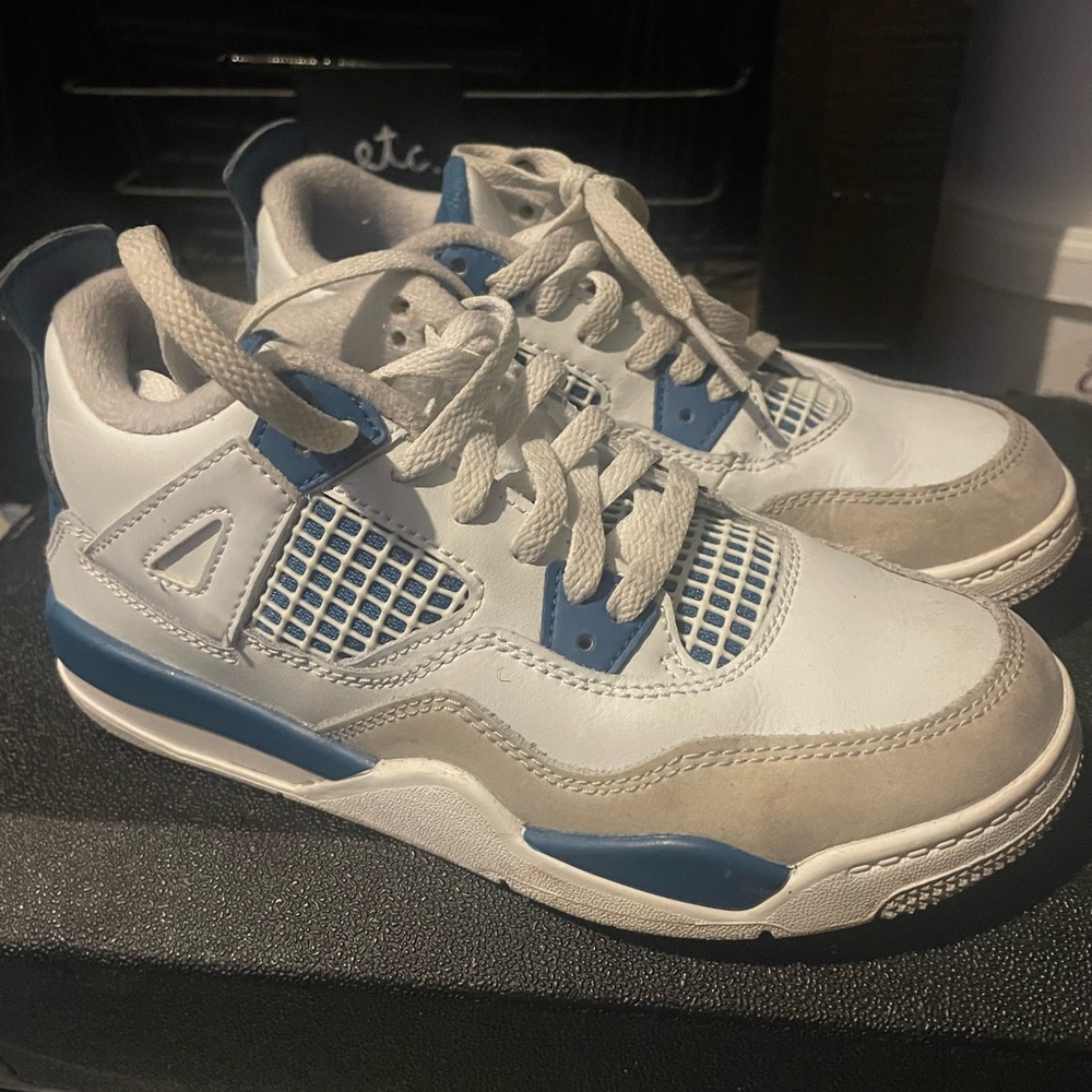 Kids Blue and White Sneakers